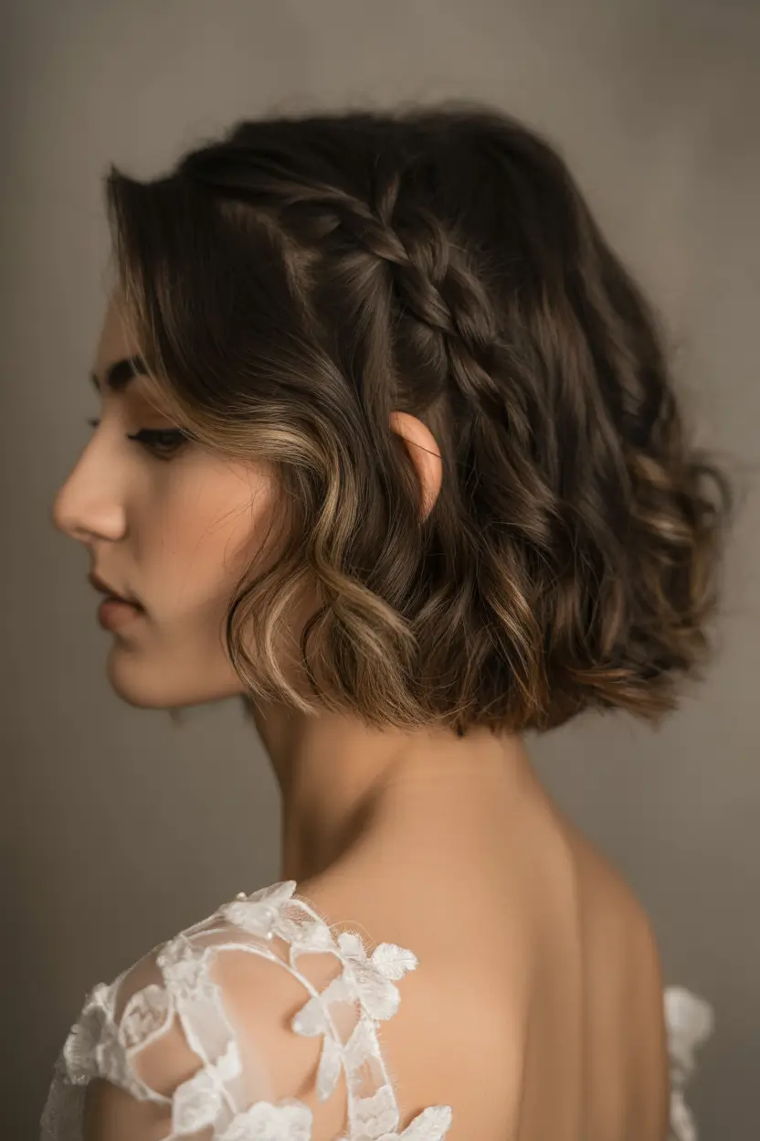 short hairstyles women Romantic Braided Bob