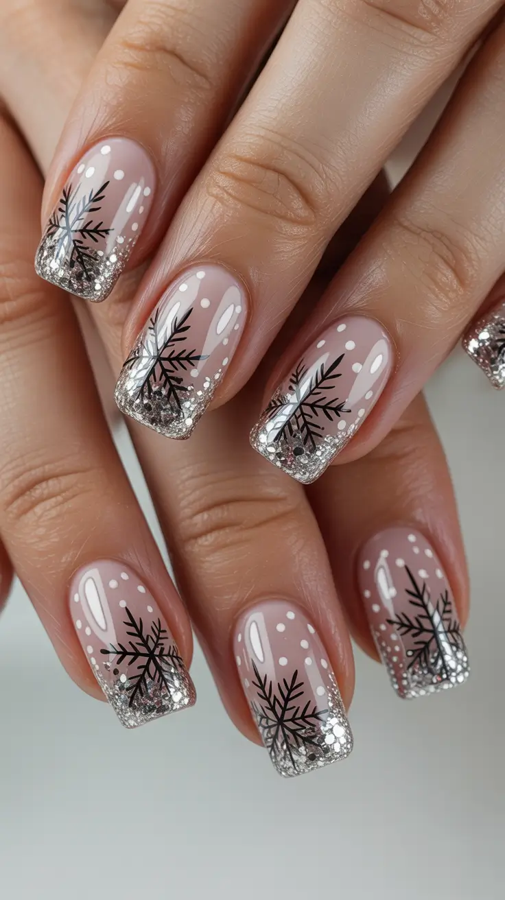 simple nails 2026 Soft Winter Sparkle Minimalism