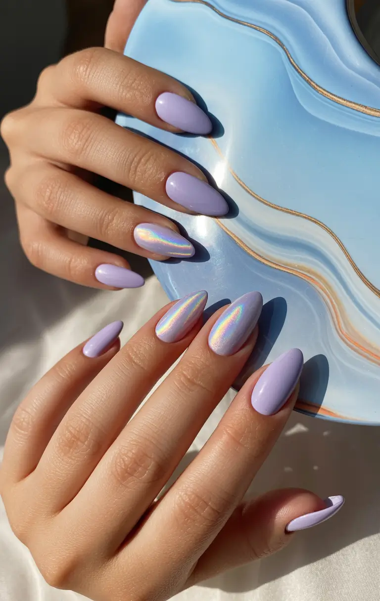 stiletto-nails-designs-Lavender-Beam-Stiletto-Nails