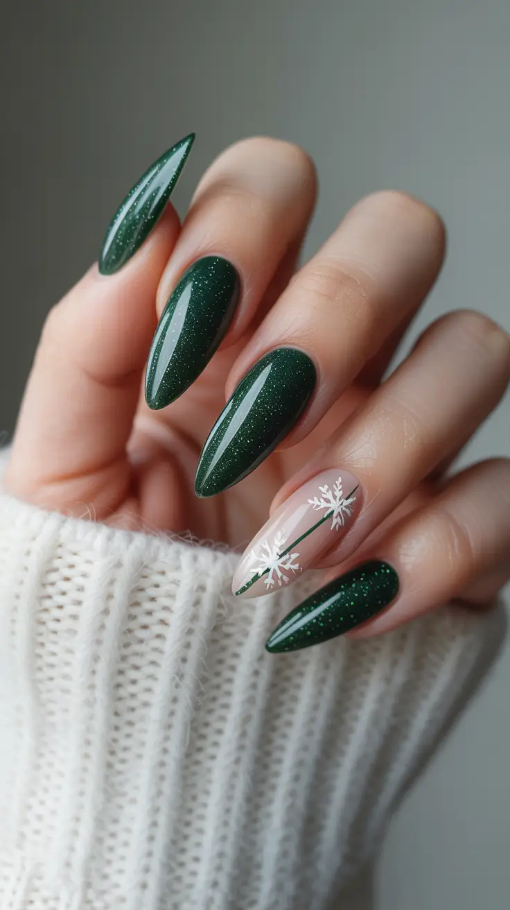 stiletto-nails-designs-Evergreen-Silk-Stiletto-Nails