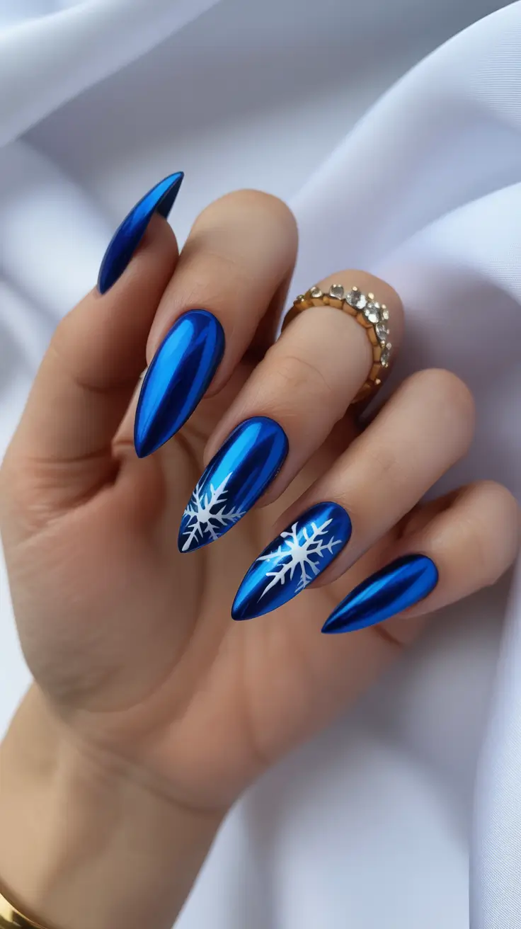 stiletto-nails-designs-Blue-Icicle-Stiletto-Nails