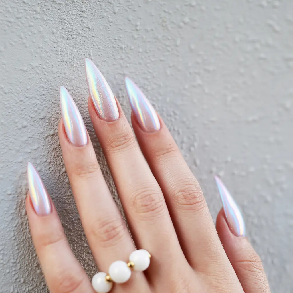 stiletto-nails-designs-Opal-Flame-Stiletto-Nails