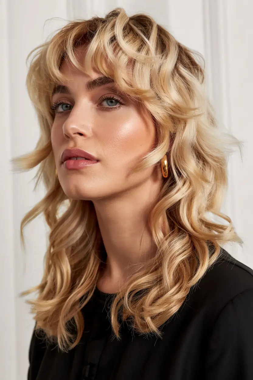 trendy haircuts 2026 Golden Shag Revival