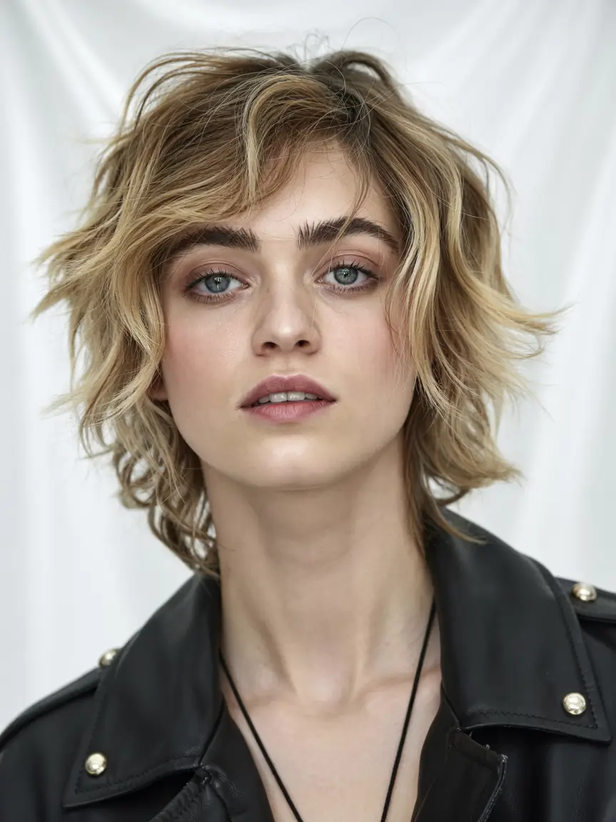 trendy haircuts 2026 Textured Blonde Shag Energy