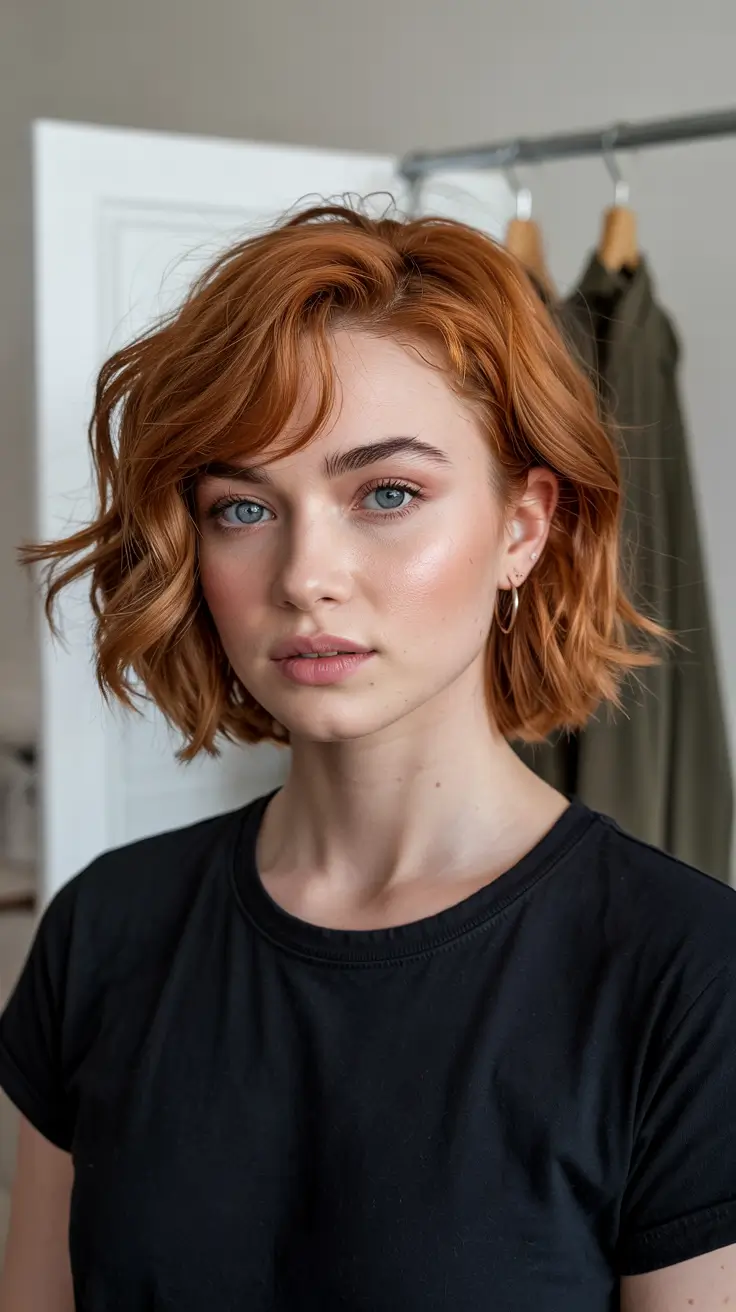 trendy haircuts 2026 Copper Bob Revival