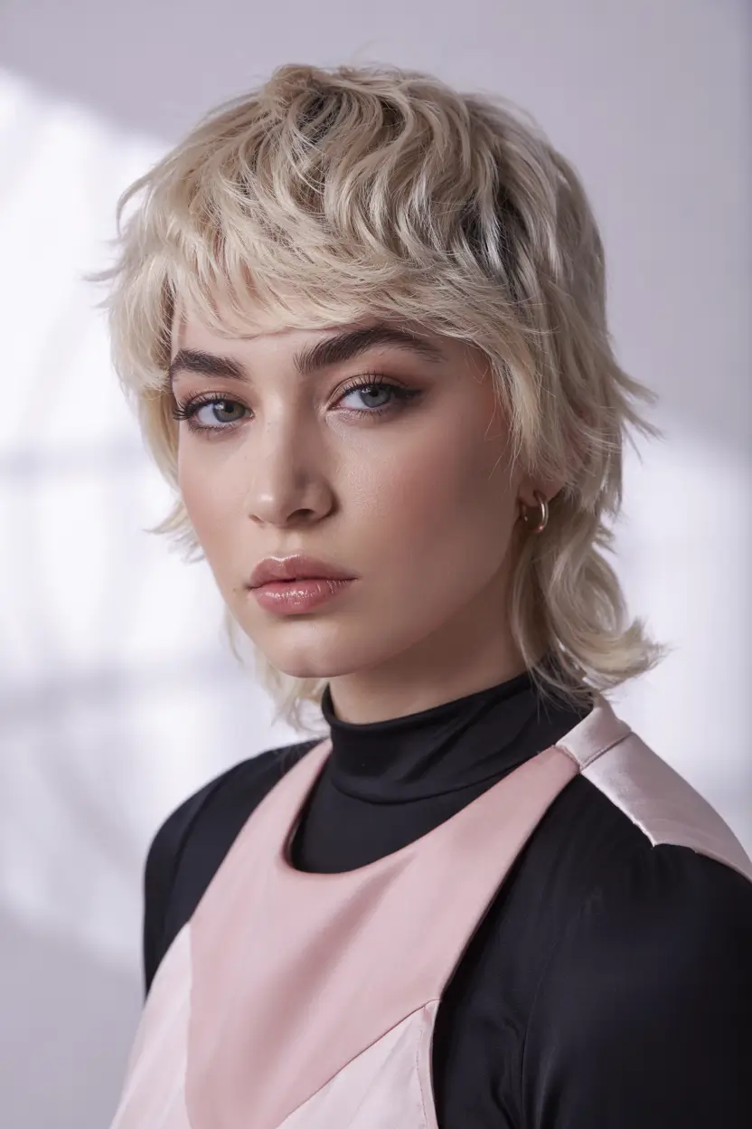 trendy haircuts 2026 Platinum Pixie Mullet Edge
