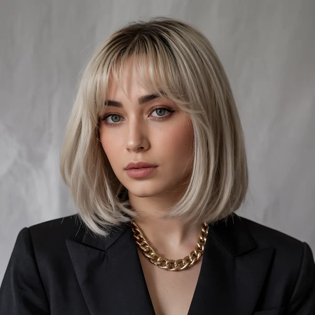 trendy haircuts 2026 Butter Blonde Bob Elegance