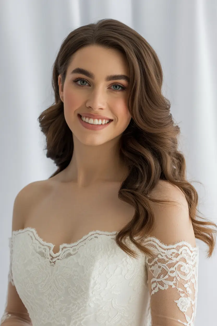 wedding hairstyles 2026 Classic Soft Waves With Timeless Elegance