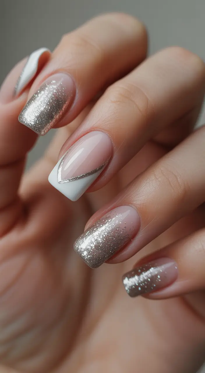 wedding nails 2026 Golden Veil French with Metallic Luxe