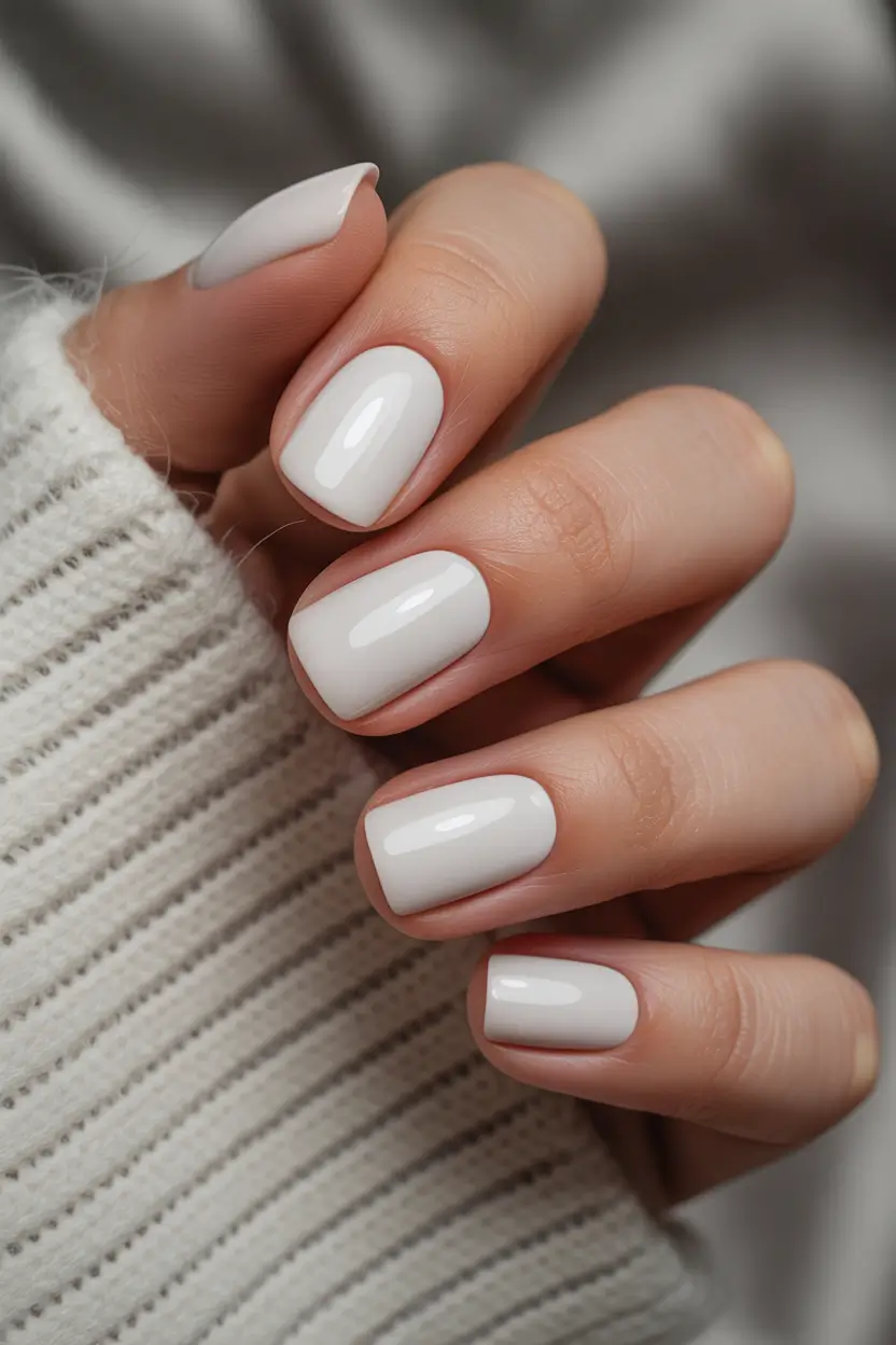 white nails 2026 Classic Cloud Soft White