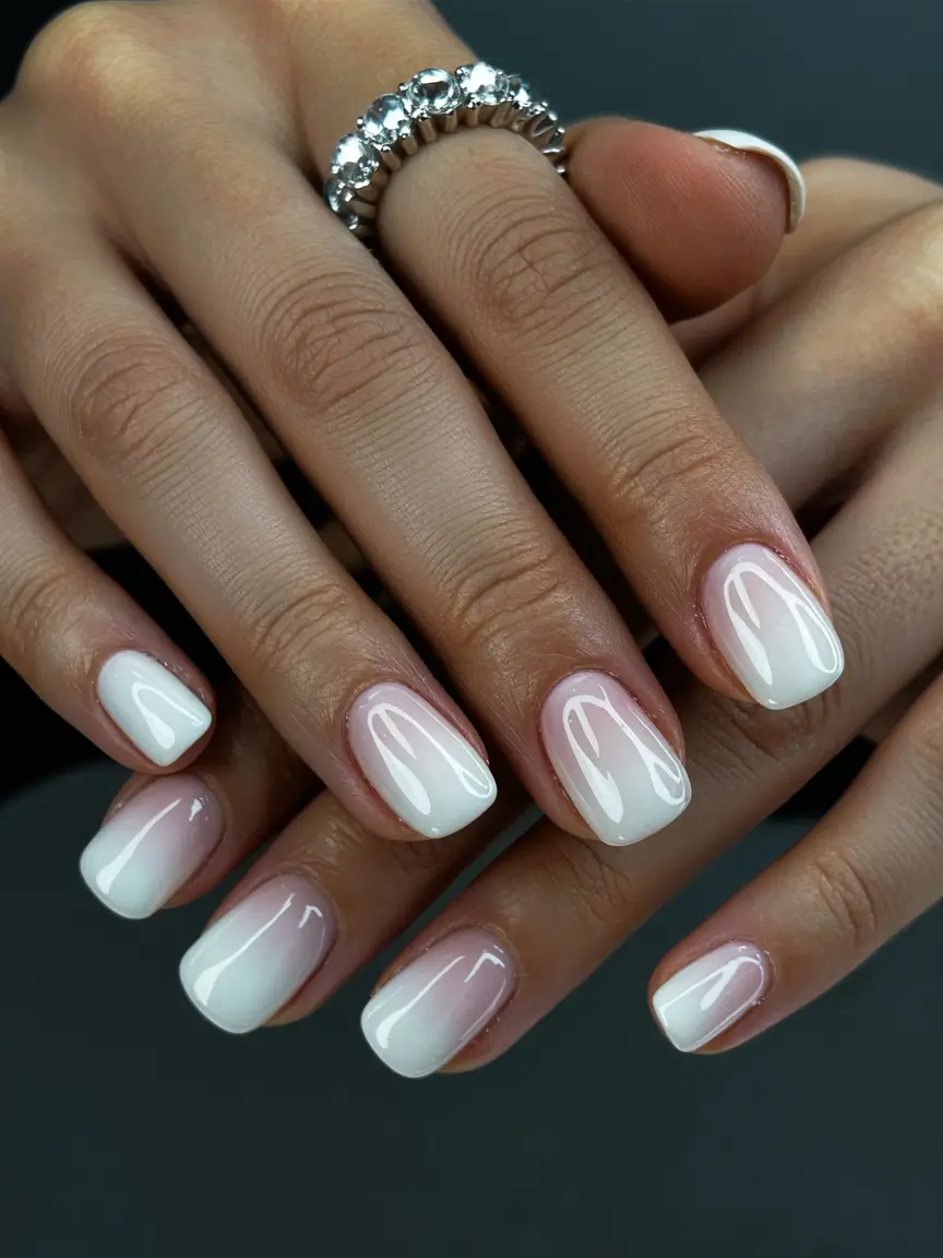 white nails 2026 Frosted White Smoothing Shine