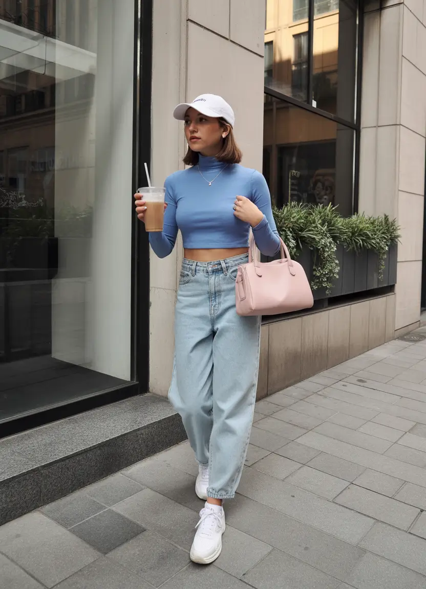 amazing casual spring outfits 2026 Sporty Blue Energy for a Fresh Spring Morning