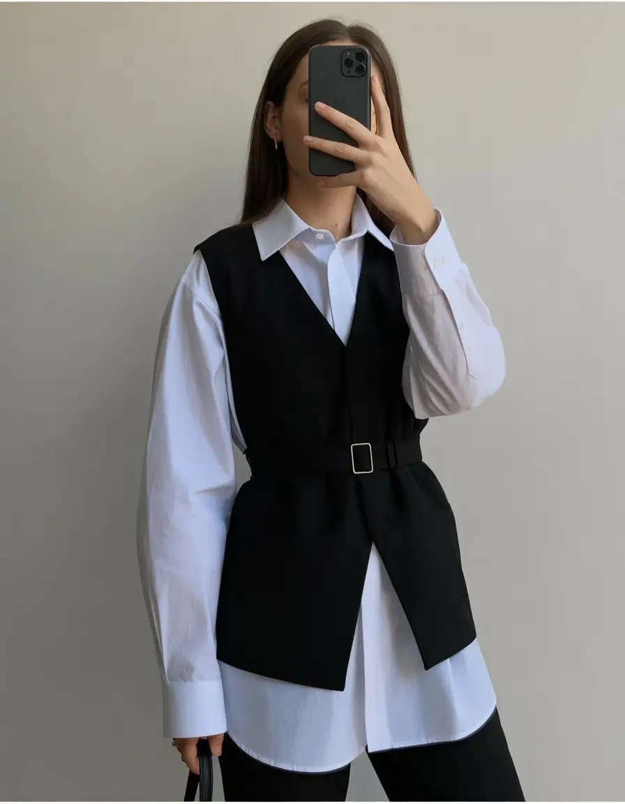 best spring party outfit inspo 2026 Black And White Structured Minimalism