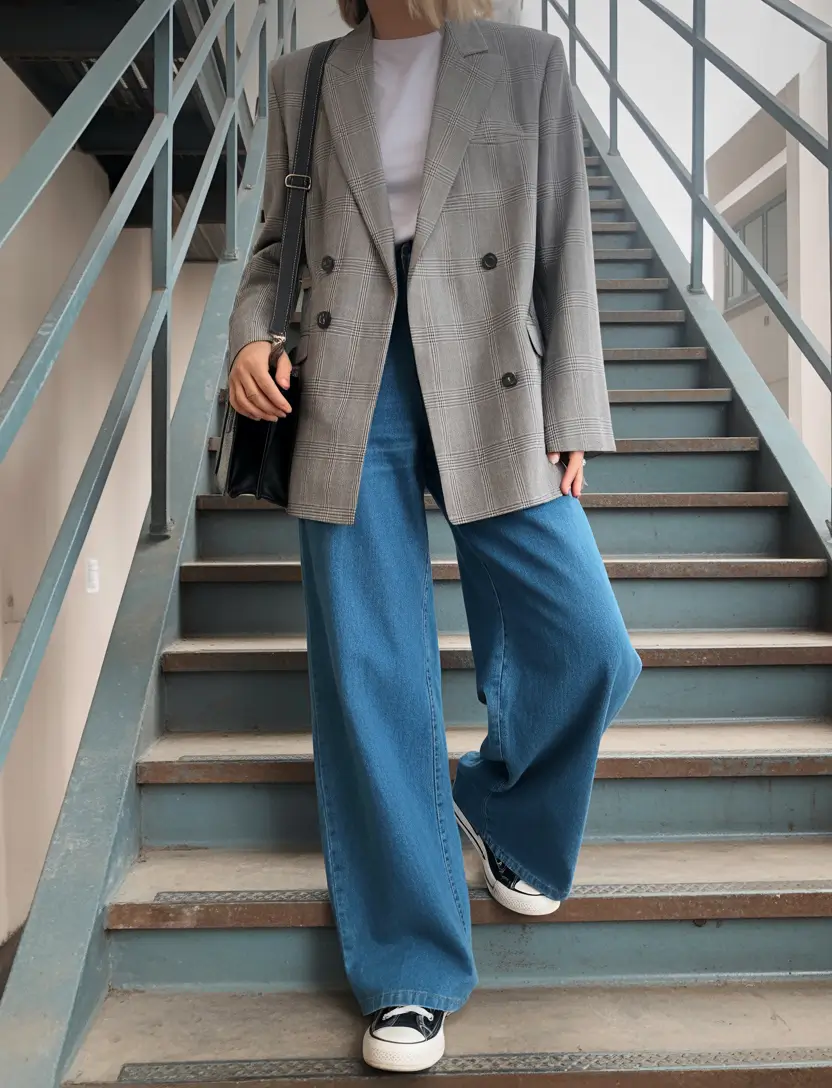 bohemian spring wardrobe vibes 2026 Structured Layers with Elevated Denim Movement