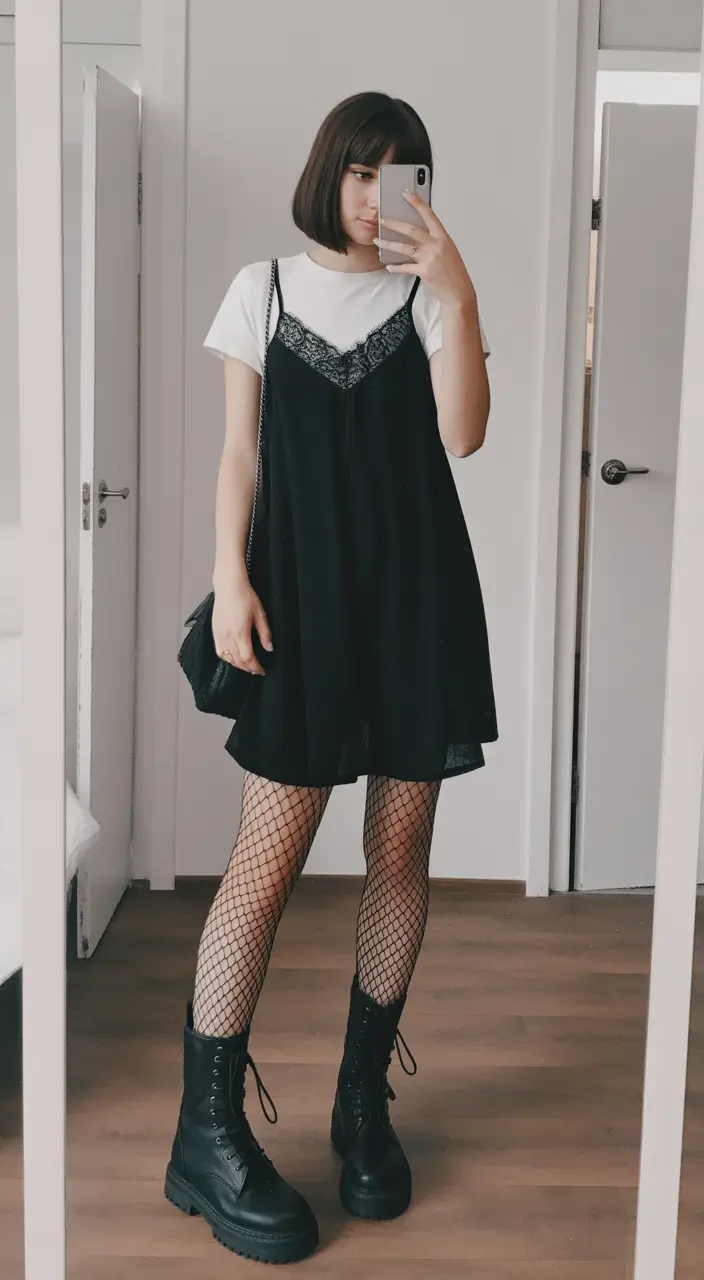 cozy spring going out outfits 2026 Modern Grunge with a Feminine Twist