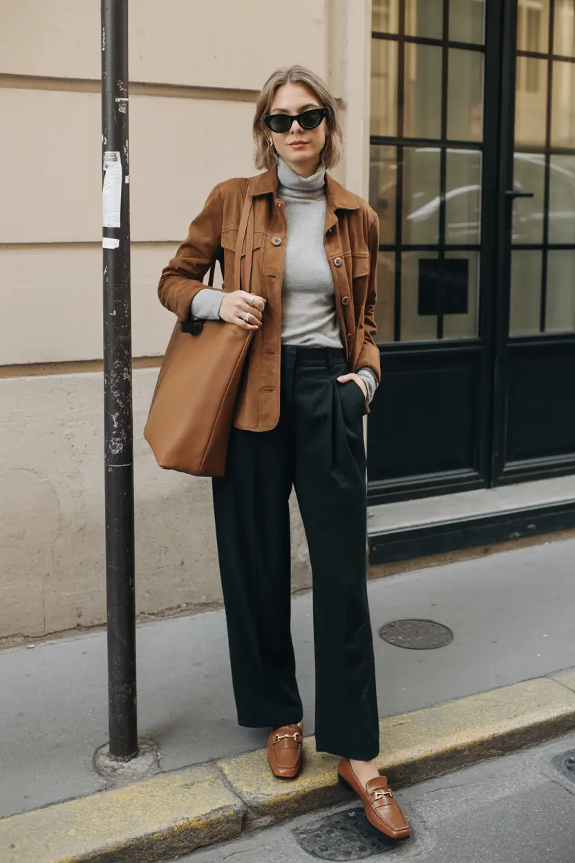 cozy spring travel outfits 2026 Caramel Tones for Polished European Spring Days