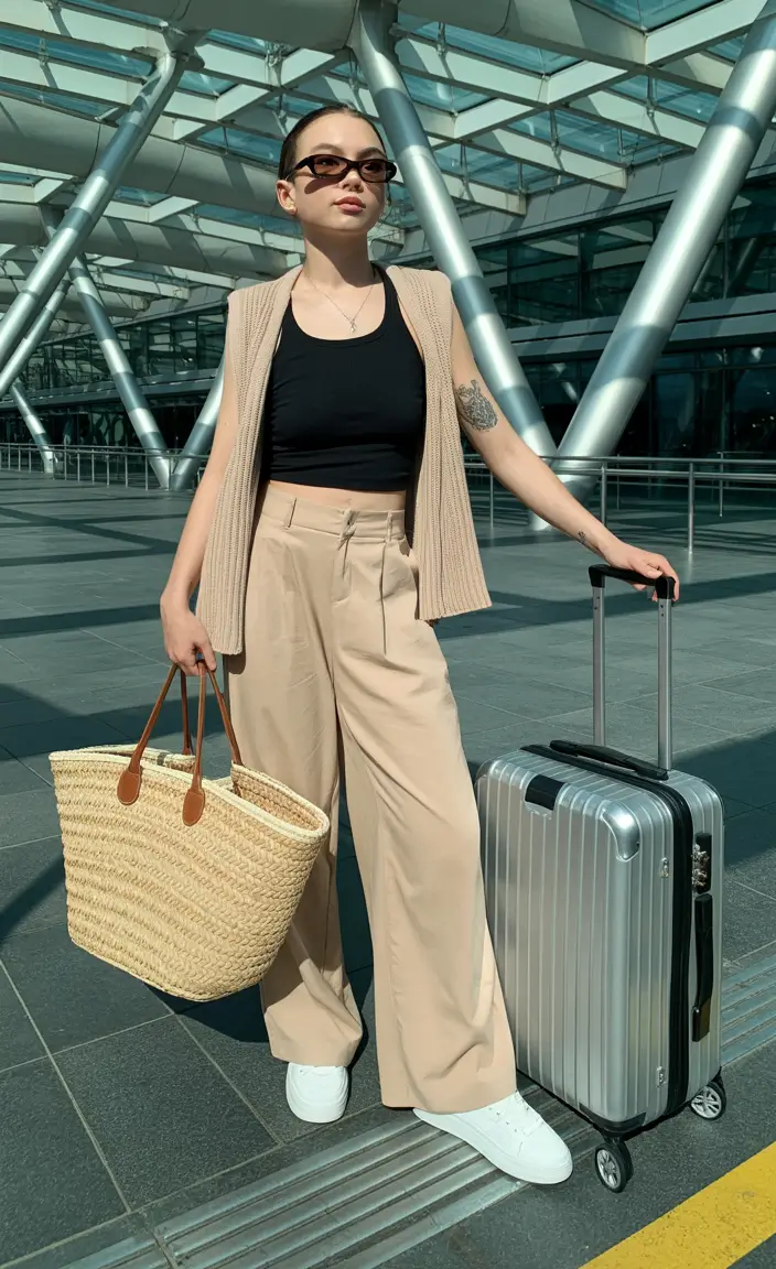 cozy spring travel outfits 2026 Light Airport Neutrals for Smooth Spring Departures