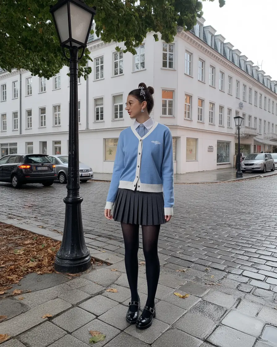 creating a spring capsule wardrobe 2026 Blue Pastel Preppy Layers for a Fresh Spring Mood