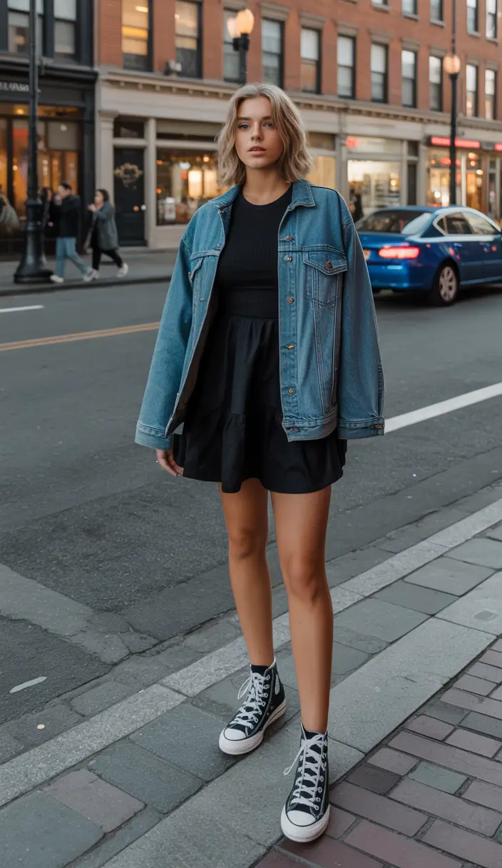 cute date spring outfits 2026 The laid back denim and mini combo that always works