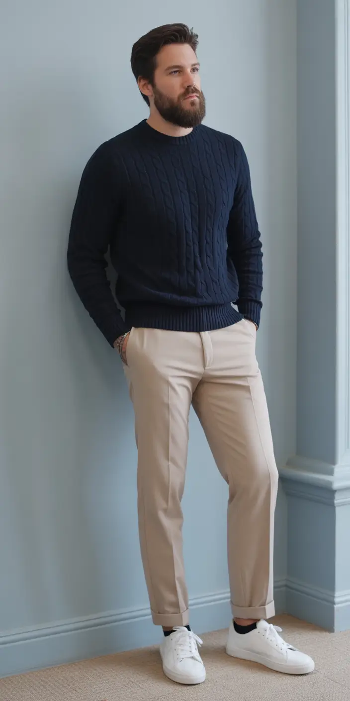 easy spring outfits for men 2026 Classic Navy and Beige With a Timeless European Ease