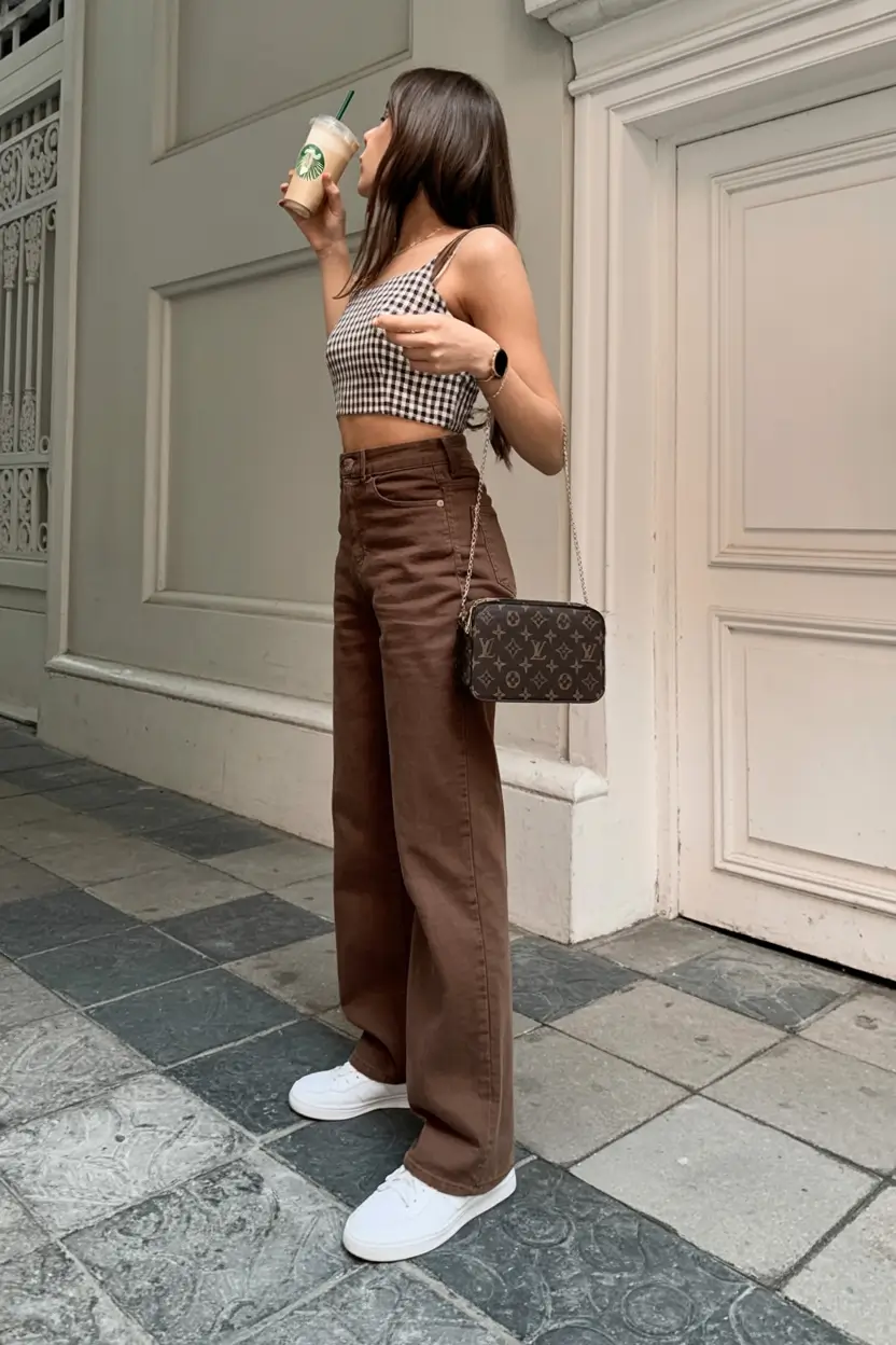 effortless spring style outfits 2026 Gingham Freshness With Warm Spring Energy