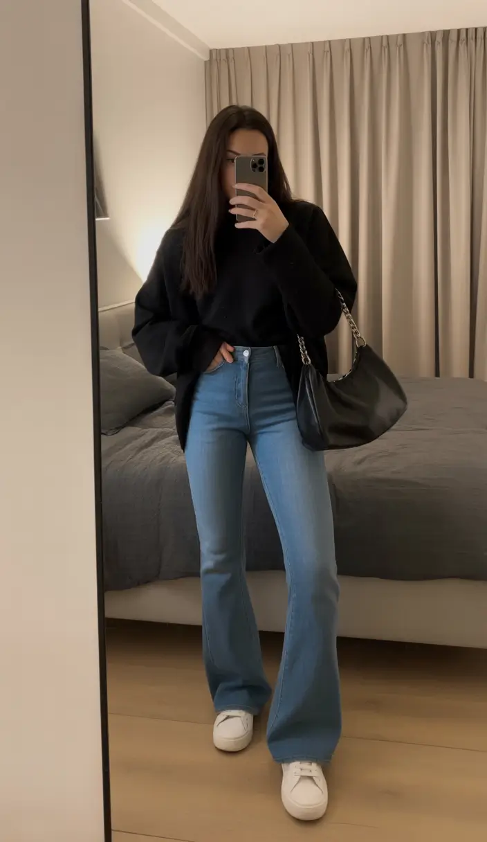 Every Day Spring Outfits to Love 2026 Relaxed Black and Blue for Comfortable Spring Simplicity