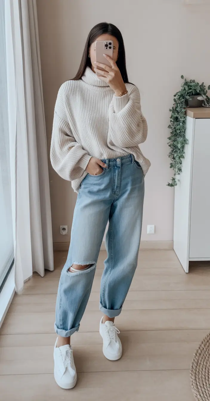 Every Day Spring Outfits to Love 2026 Cozy Neutrals with Relaxed Denim for Gentle Spring Mornings