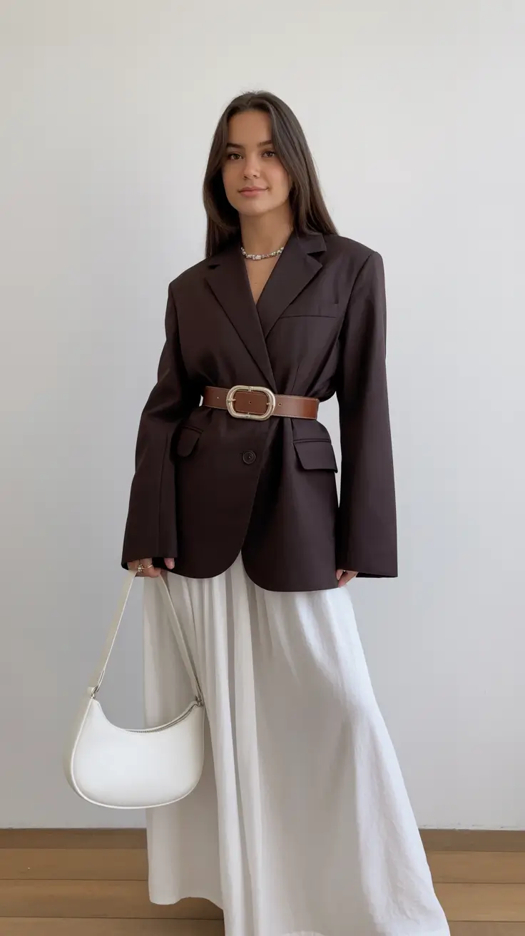 fancy spring birthday outfit 2026 Blazer Belted Grace for an Elegant Spring Birthday Style