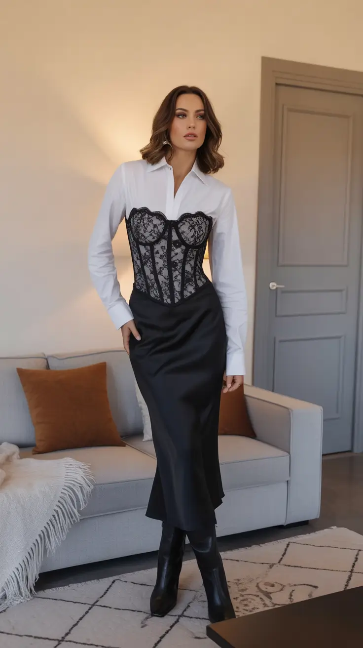 fancy spring birthday outfit 2026 Lace and Silk Layers for an Elegant Night Birthday Look