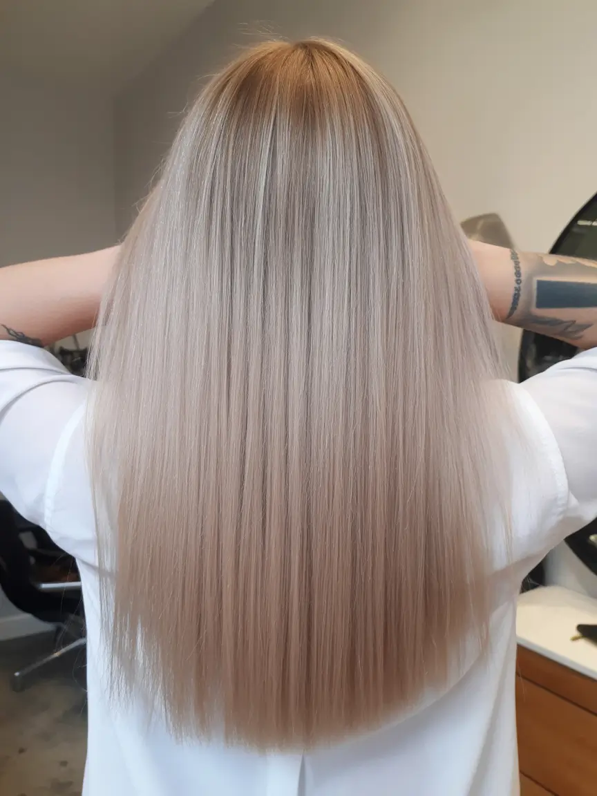 haircut ideas winter Frost-Toned Winter Length With a Silky Finish