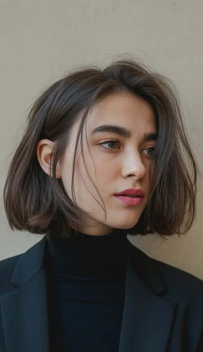 haircut ideas winter Clean Winter Bob With Minimalist Movement