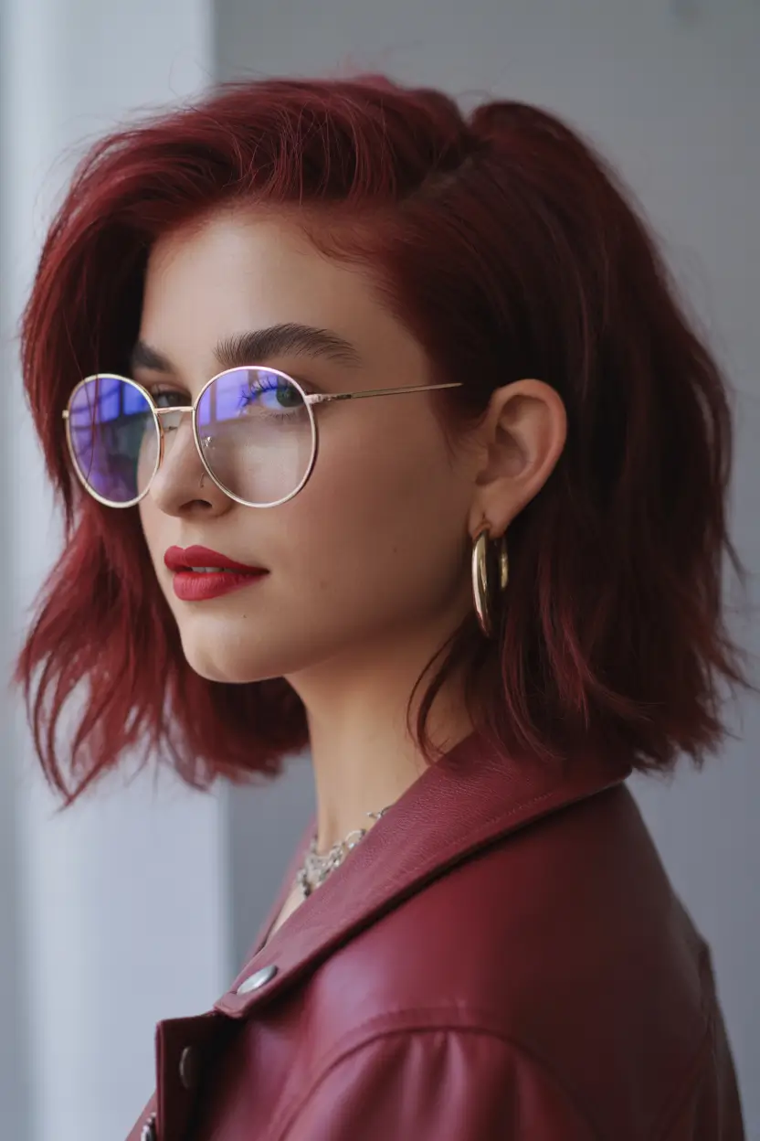 haircut ideas winter Winter Crimson Bob With Soft Rebel Texture