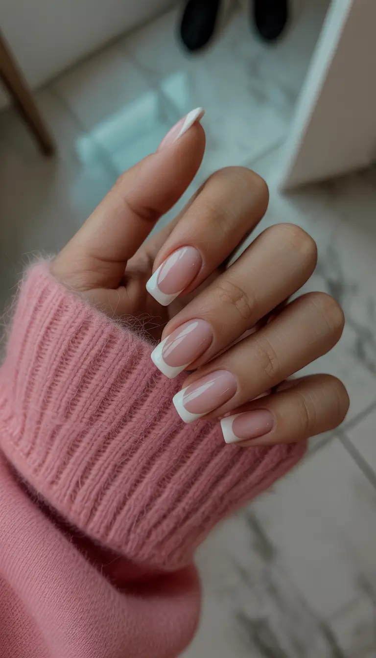 february nails designs 2026 Soft French Whisper Nails