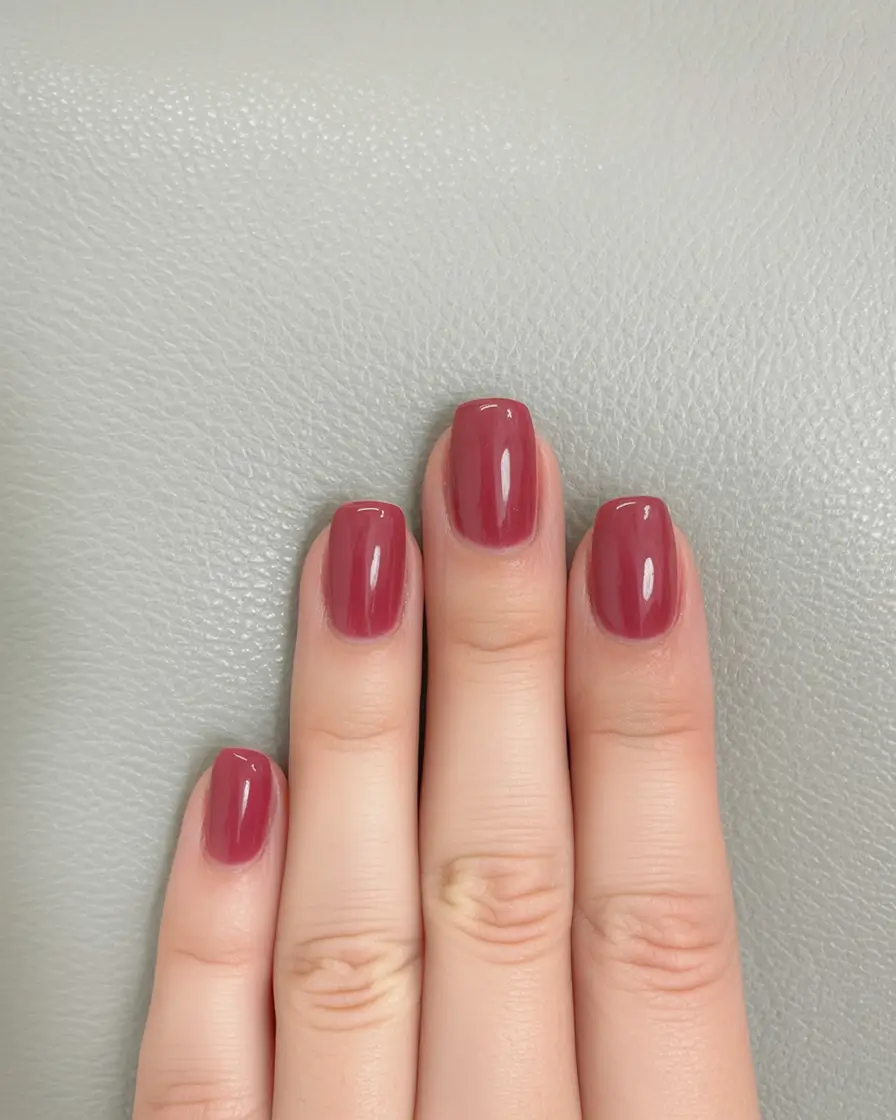 february nails designs 2026 Deep Berry Minimalist Nails