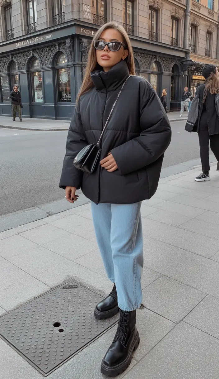 February outfits ideas 2026 Urban Puffer Energy for Cold City Days