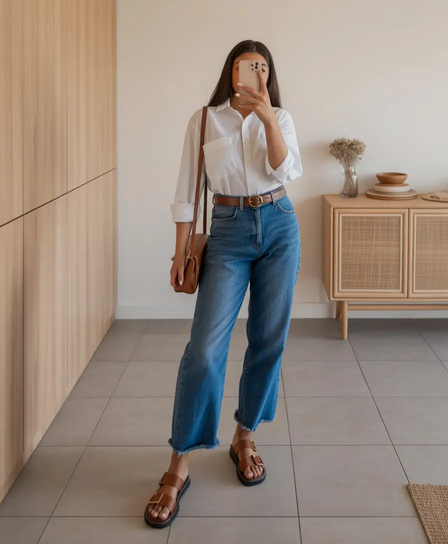 feminine midsize spring outfits 2026 Everyday Denim With a Spring Clean Finish