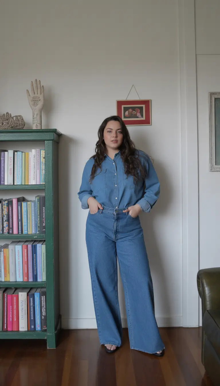 feminine midsize spring outfits 2026 Denim On Denim With Confident Spring Structure