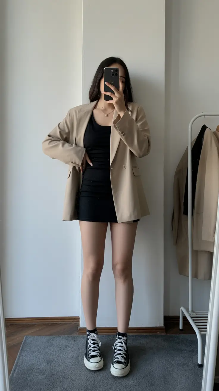 festive spring break outfit 2026 Minimalist Layers with a Touch of Attitude