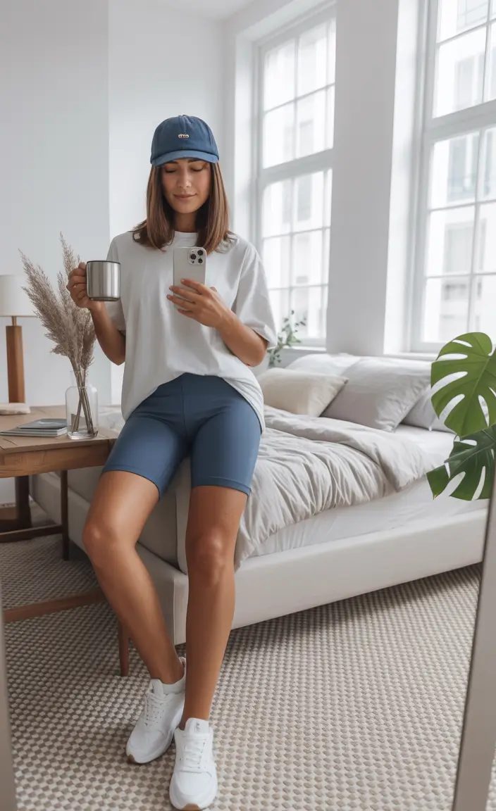 fresh spring sport outfits for women 2026 Soft Morning Blues with Sporty Ease