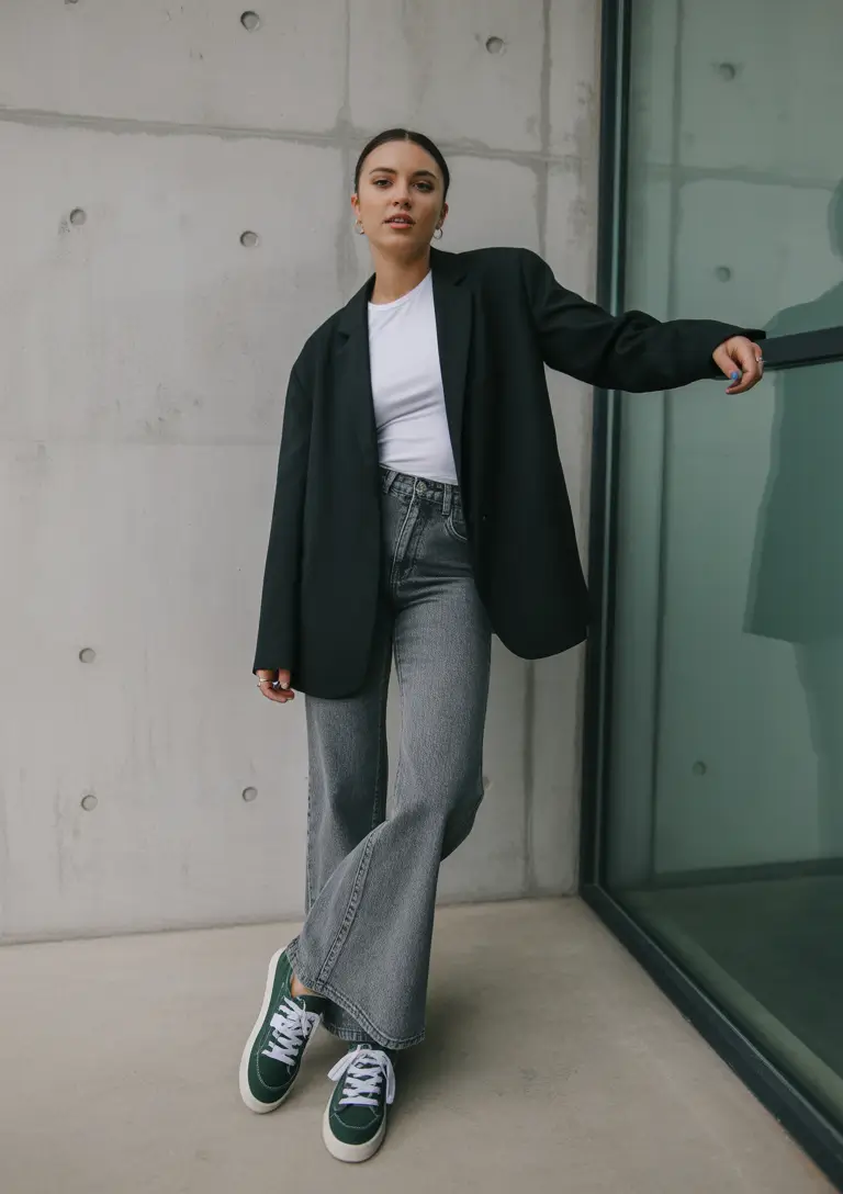 Light spring office outfits 2026 Relaxed tailoring with a modern denim twist