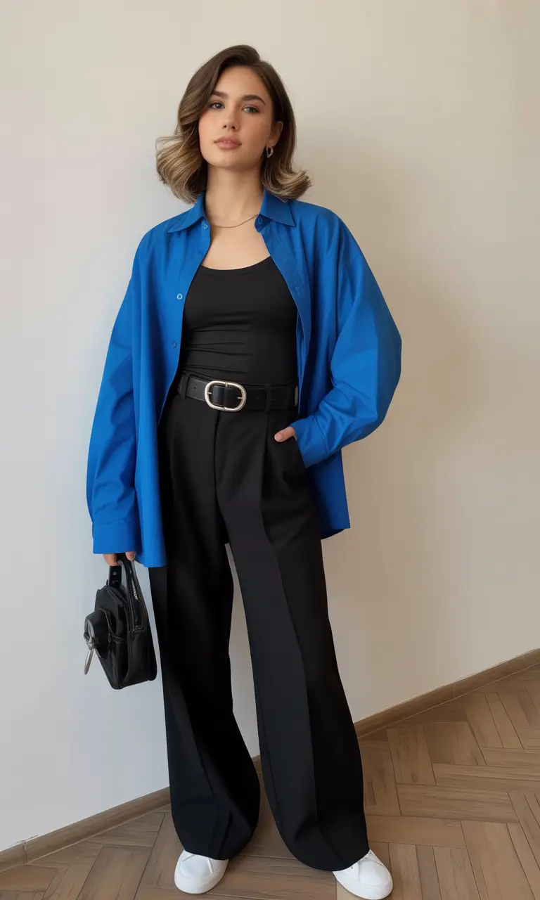 Light spring office outfits 2026 Bold color layering with modern tailoring