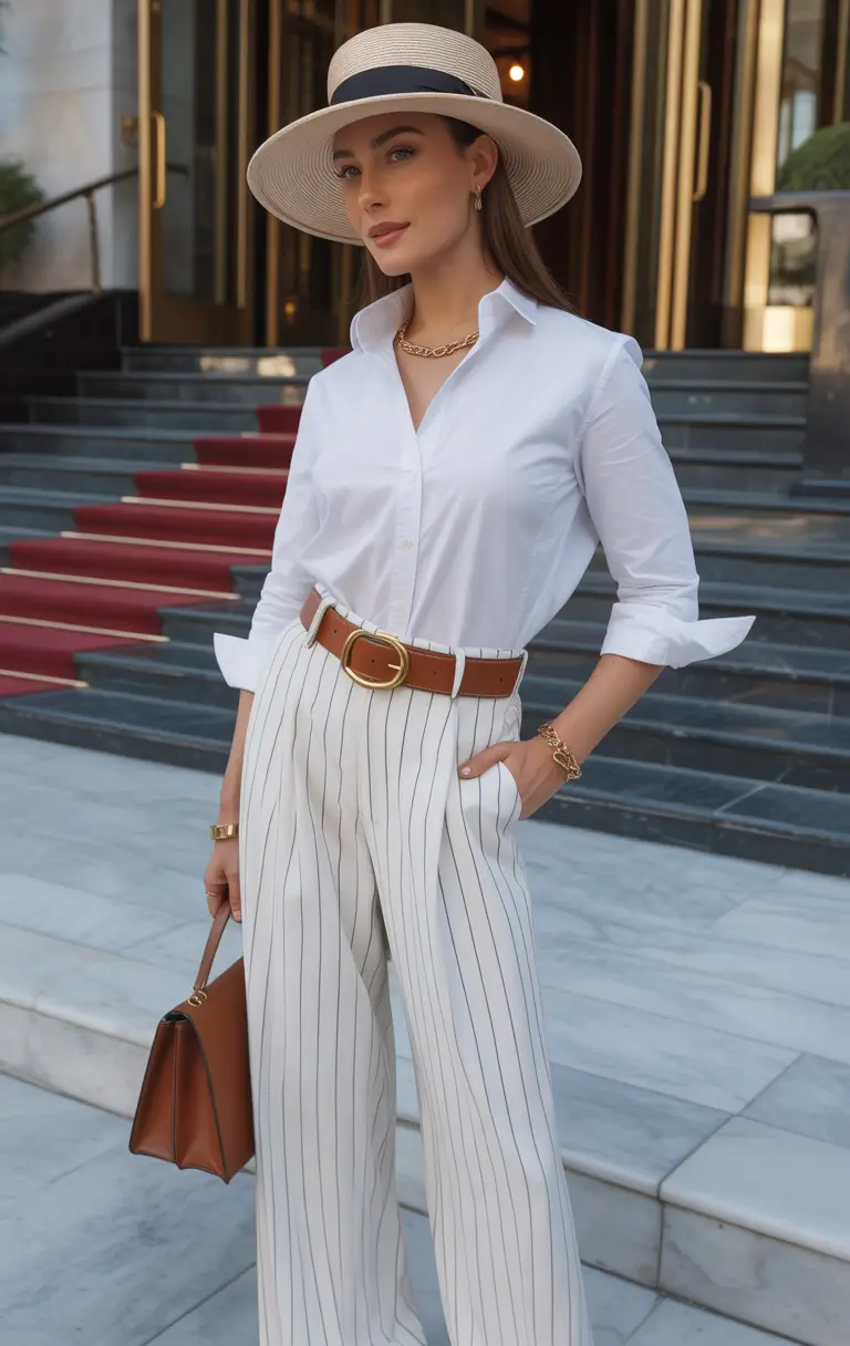 modern old money spring outfits 2026 Crisp White Shirt With a Resort Inspired Ease