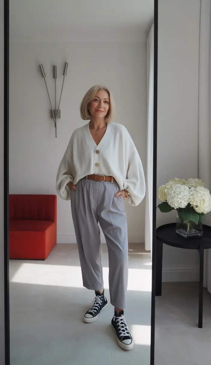 Modern spring dressing over 50 2026 Relaxed Neutrals With Playful Spring Energy