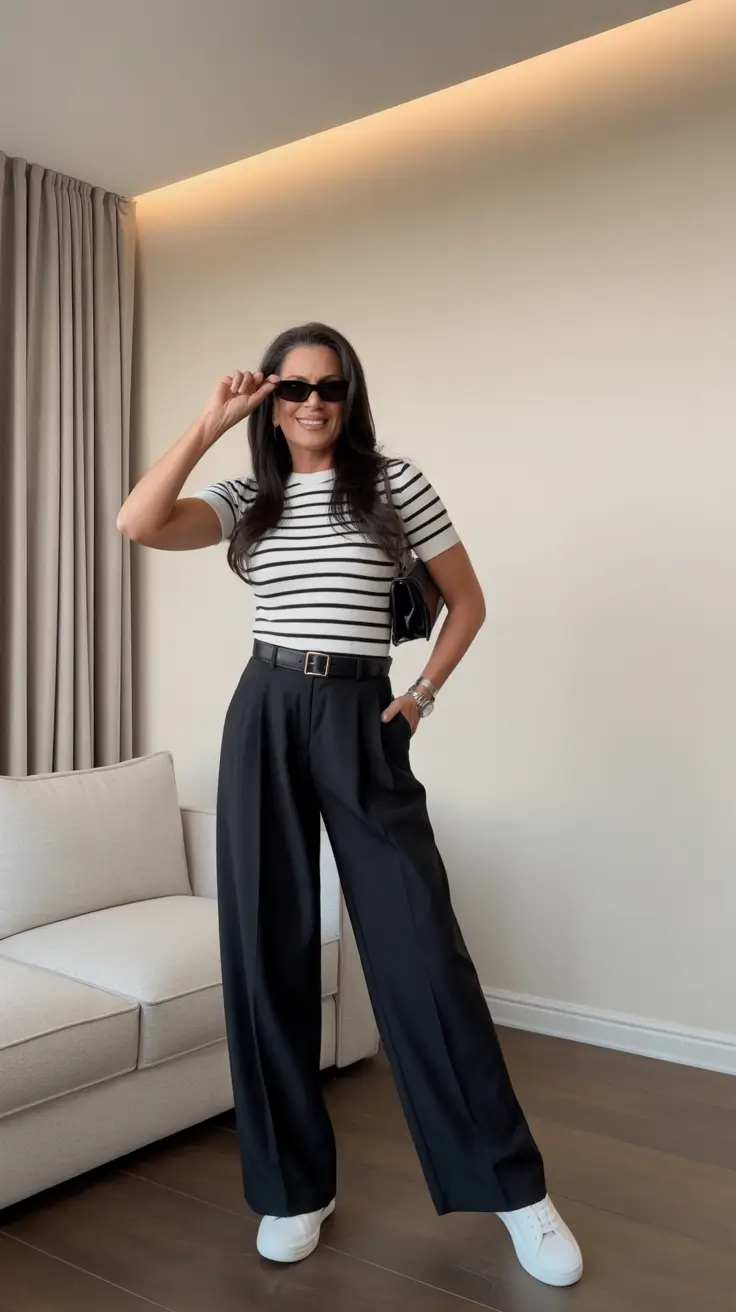 Modern spring dressing over 50 2026 Parisian Inspired Stripes Blending With Modern Spring Tailoring