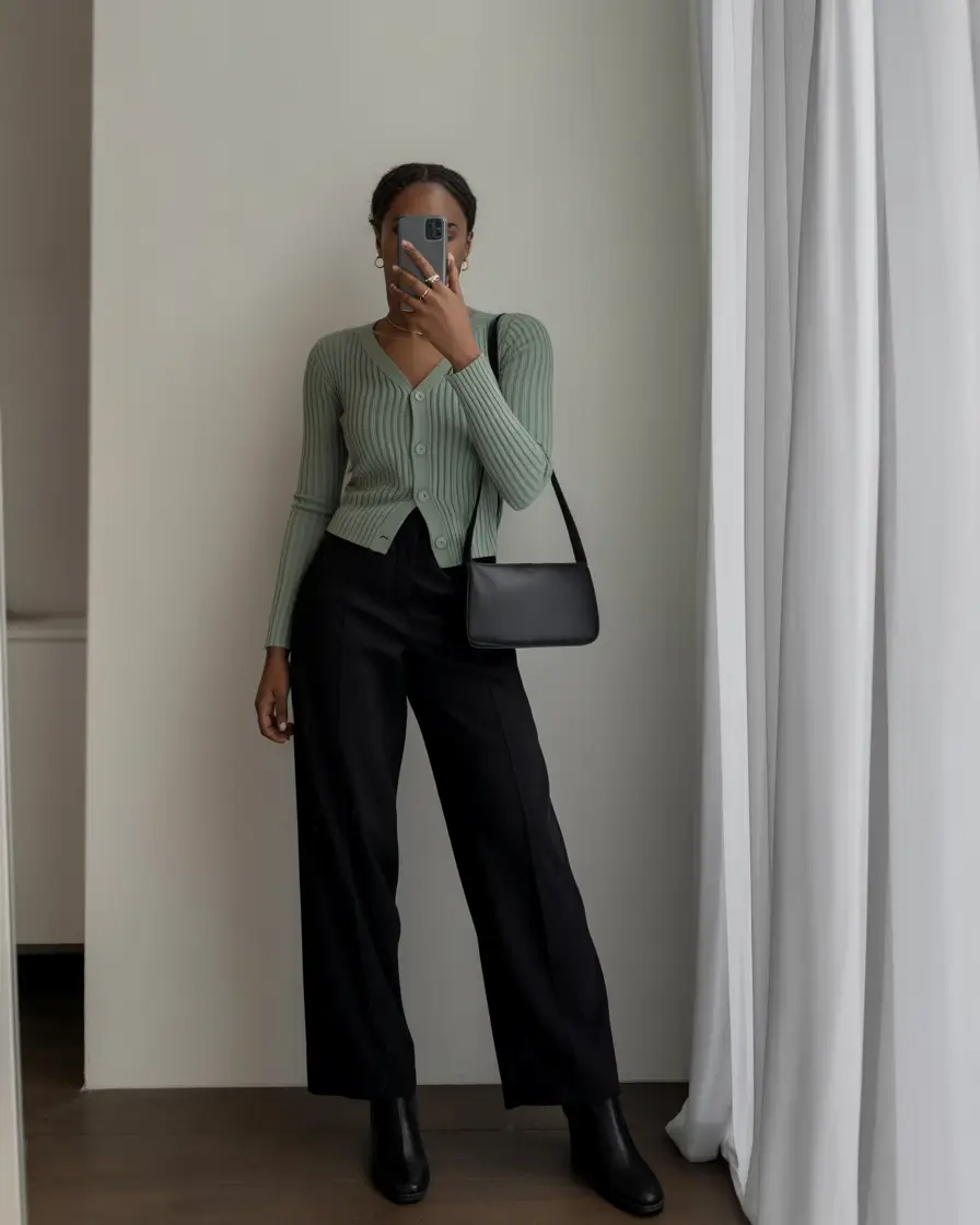 modern spring outfits black women 2026 Minted Freshness with Light Spring Femininity