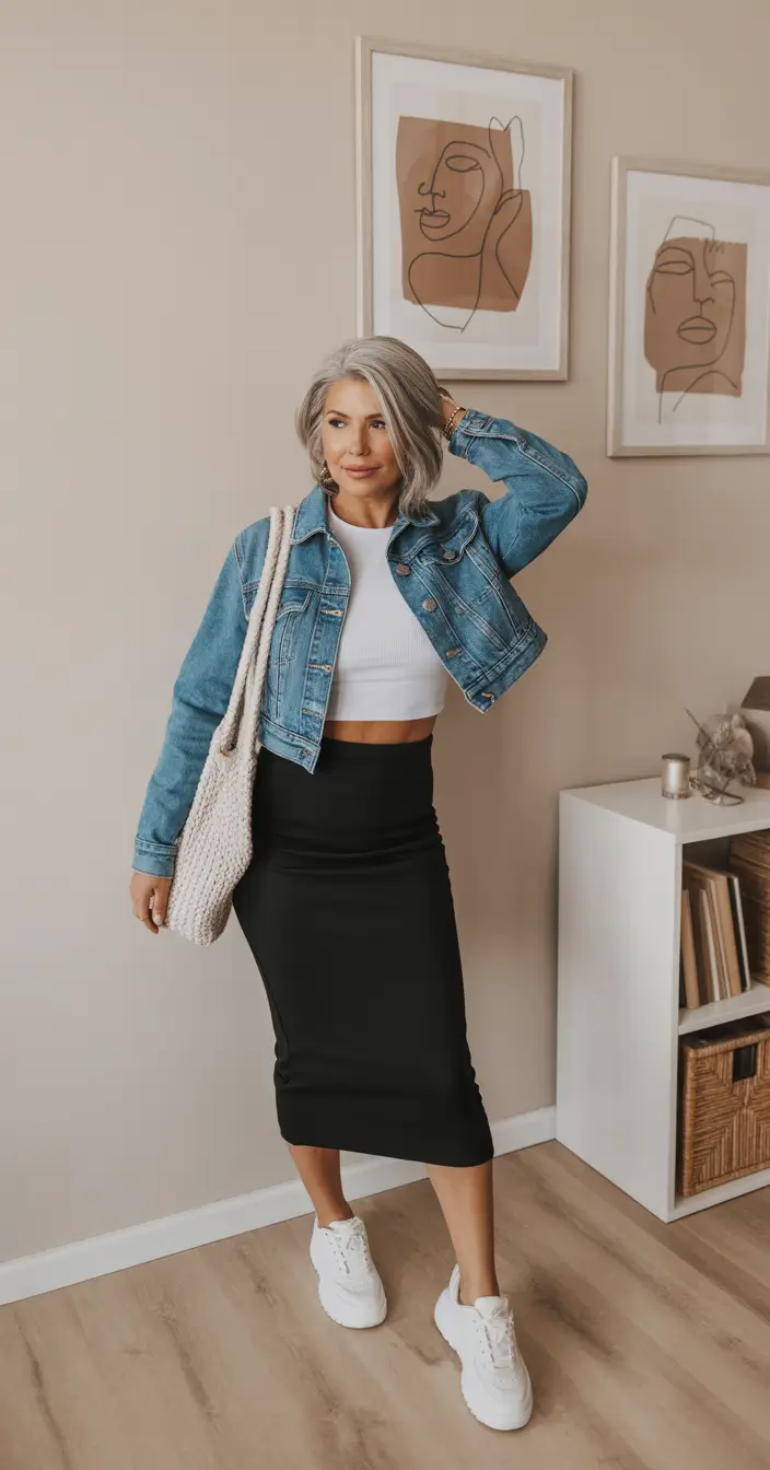 modern spring outfits for women over 50 2026 Sporty Chic with a Touch of Structure