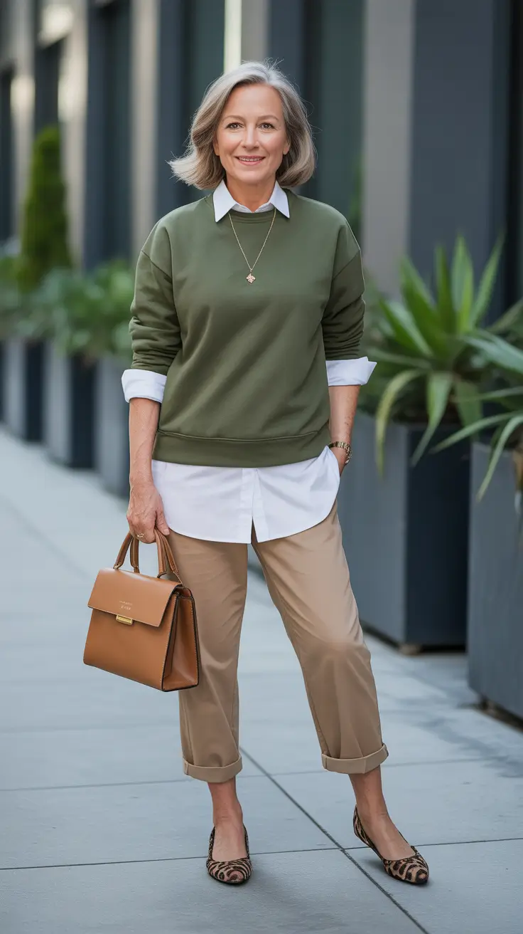Modern Spring Outfits for Women Over 60 2026 Layered Neutrals with a Sporty Twist for Everyday Spring