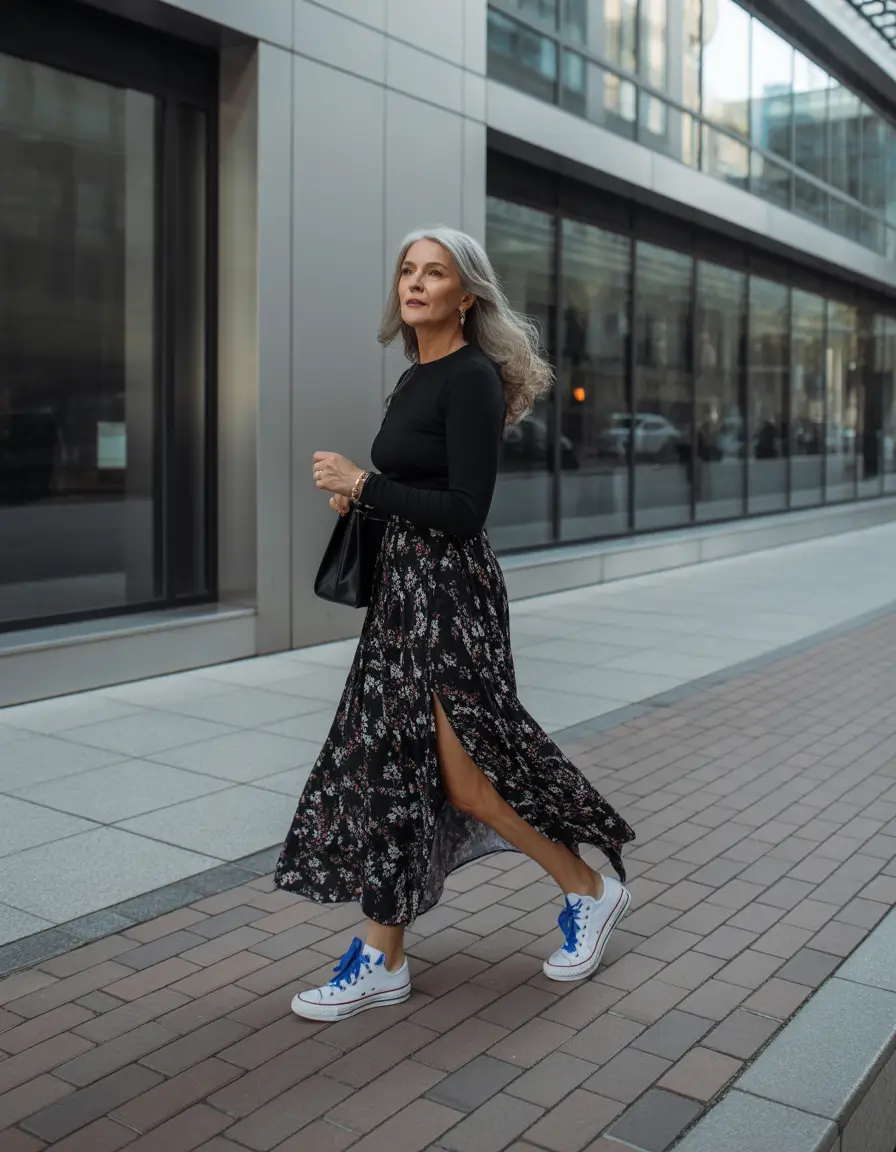 Modern Spring Outfits for Women Over 60 2026 Flowing Florals for a Playful Spring Movement