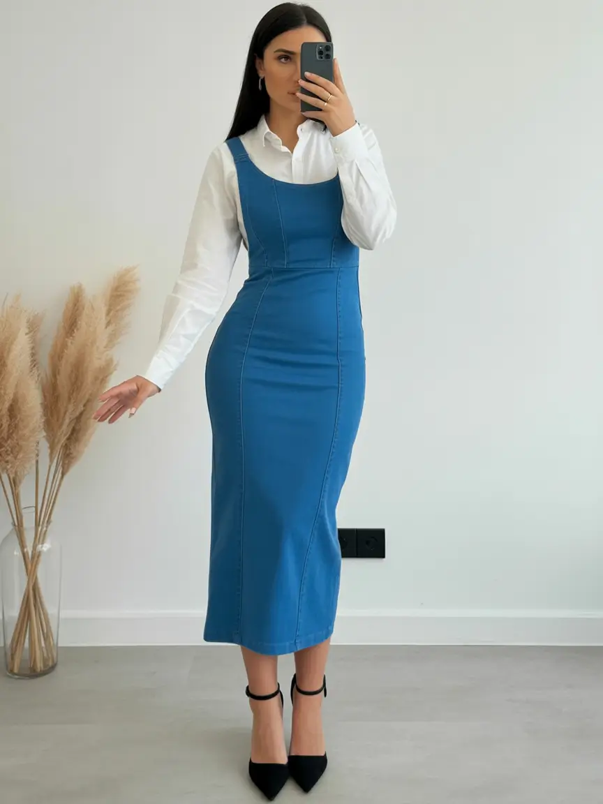 modest spring outfits cute 2026 Soft Denim Layering With Modern Elegance