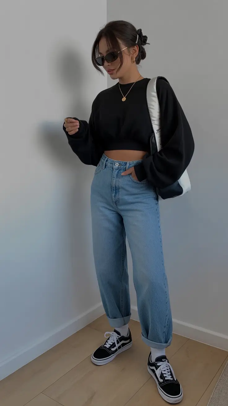 spring outfits casual Cropped Minimalism with a Playful Edge